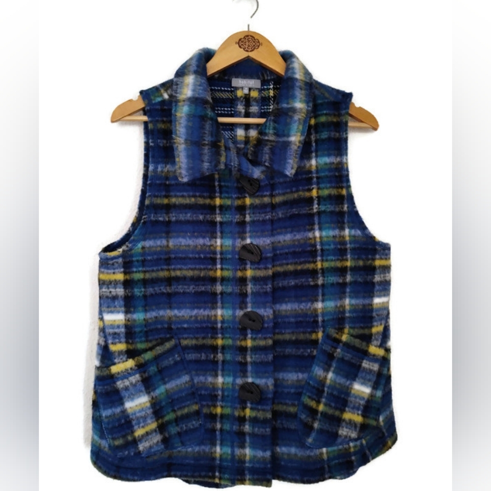 HABITAT Plaid Women's Vest Jacket Size Medium